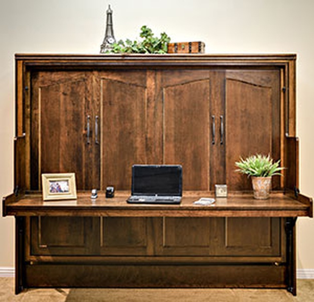 Queen Size Venetian Style Murphy Desk Bed - Queen Size Murphy Desk Bed Queen Size Venetian Style Murphy Desk Bed - Queen Size Murphy Desk Bed
