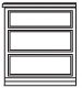 Three Drawer Nightstand outline