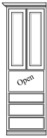 Hutch Three Drawer outline