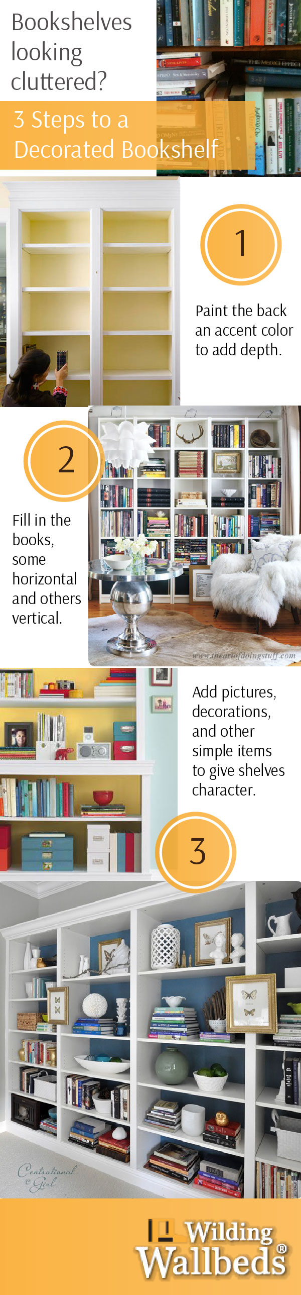 3 Steps to a Decorated Bookshelf