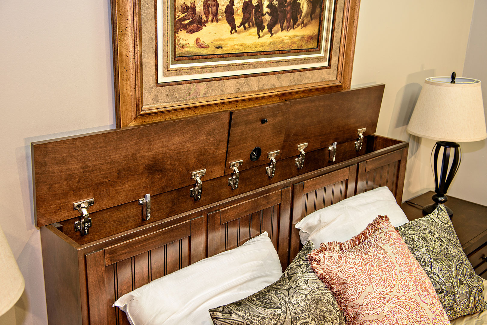 Storage Bed | Wilding Wallbeds A platform storage bed with headboard.