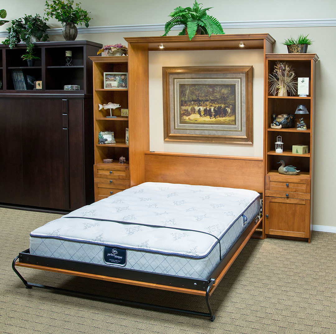 Murphy bed with mattress