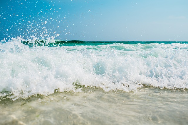 waves on beach