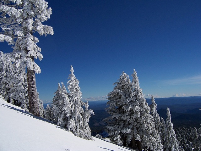 snow on mountains