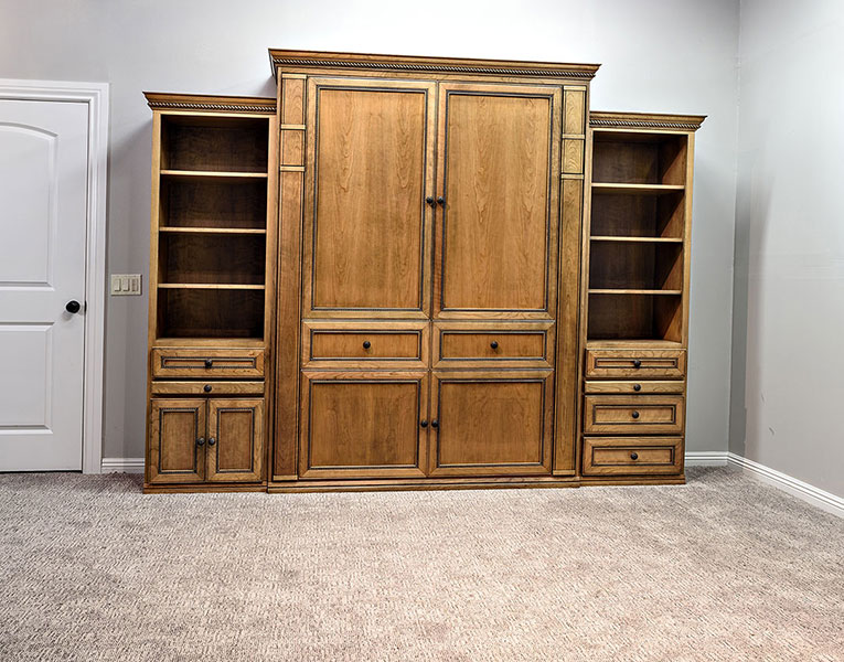 Harmony style Wallbed in Alder wood with Autumn Haze finish
