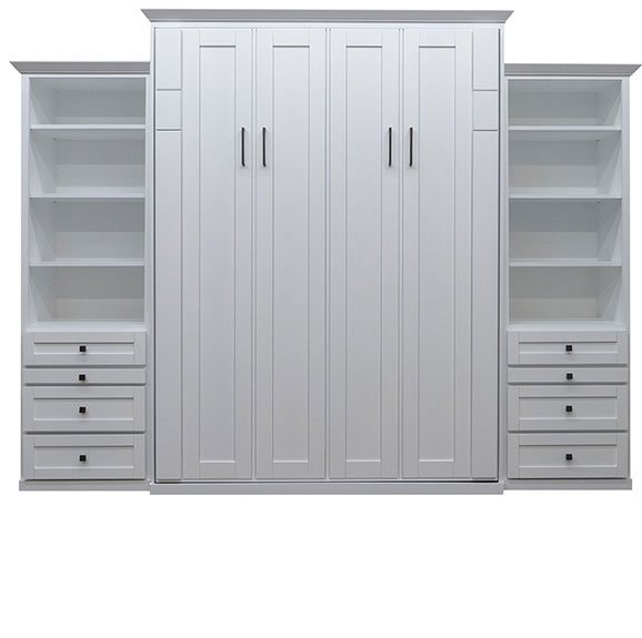 Avery Park style Wall Bed in Paint Grade wood with White finish