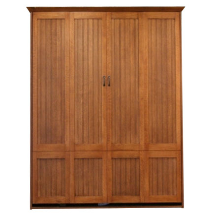 Newport Murphy Bed Special in Oak wood with English Manor finish